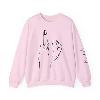 Printify Sweatshirt Light Pink / S Engagement | Bride Crewneck Sweatshirt Engagement | Bride Crewneck Sweatshirt