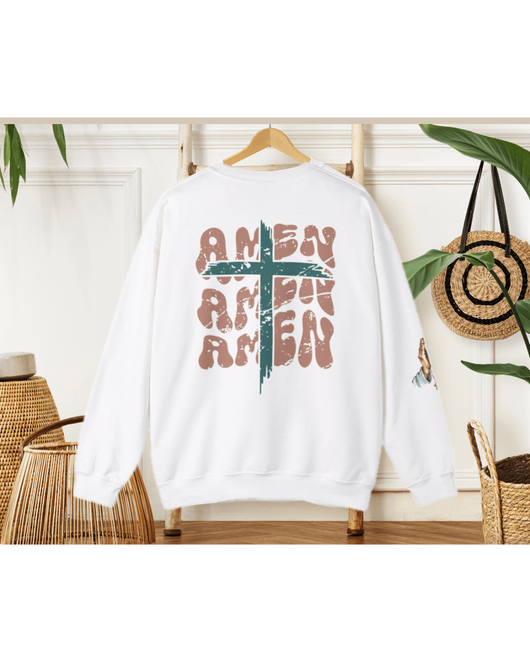 Printify Sweatshirt “Prayer Claimed” Amen Crewneck Sweatshirt “Prayer Claimed” Amen Crewneck Sweatshirt