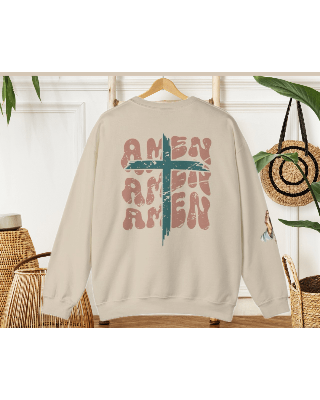 Printify Sweatshirt “Prayer Claimed” Amen Crewneck Sweatshirt “Prayer Claimed” Amen Crewneck Sweatshirt