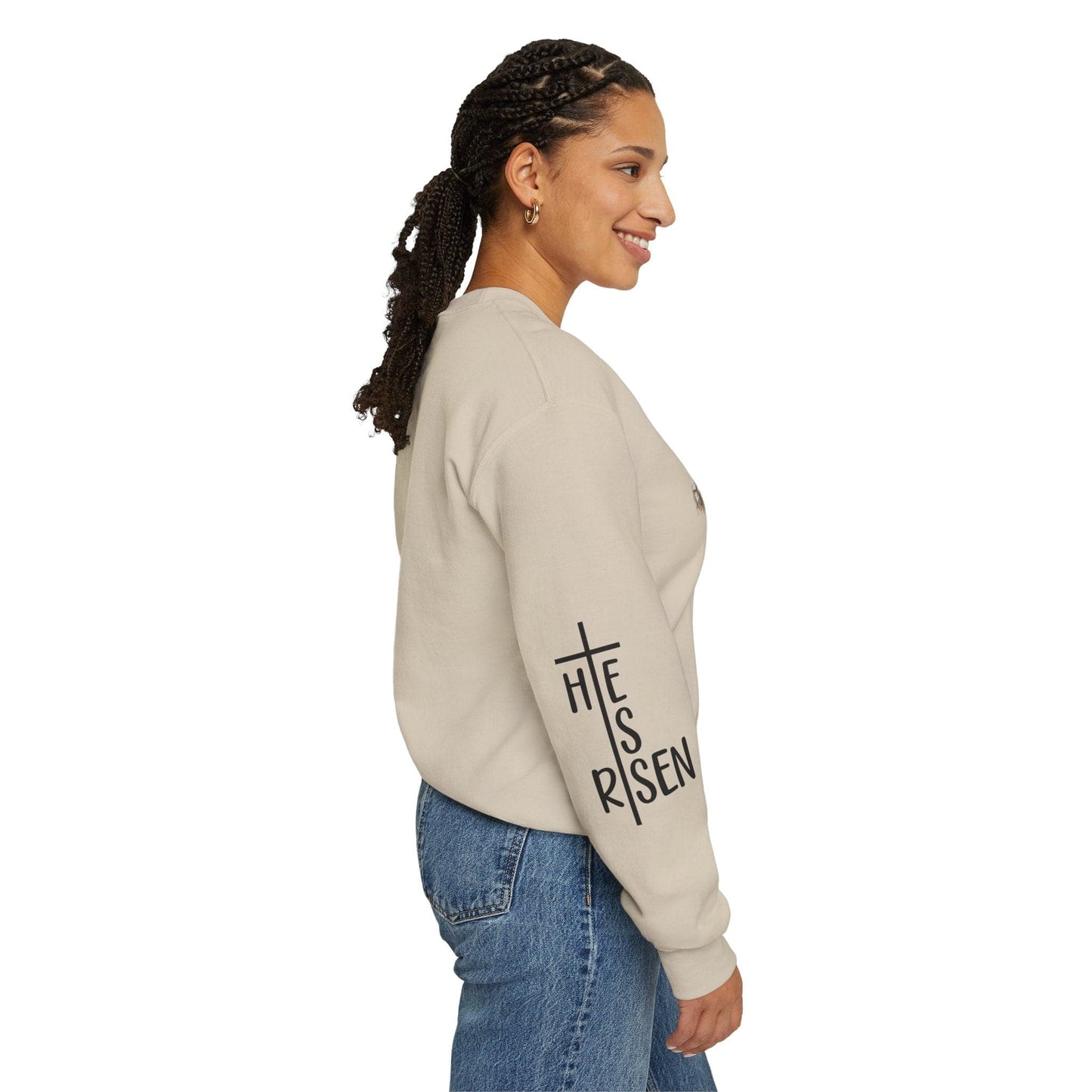 Printify Sweatshirt Resurrection Story He is Risen Sweatshirt Resurrection Story He is Risen Sweatshirt