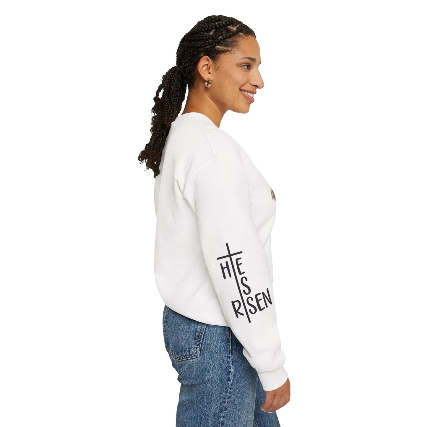 Printify Sweatshirt Resurrection Story He is Risen Sweatshirt Resurrection Story He is Risen Sweatshirt