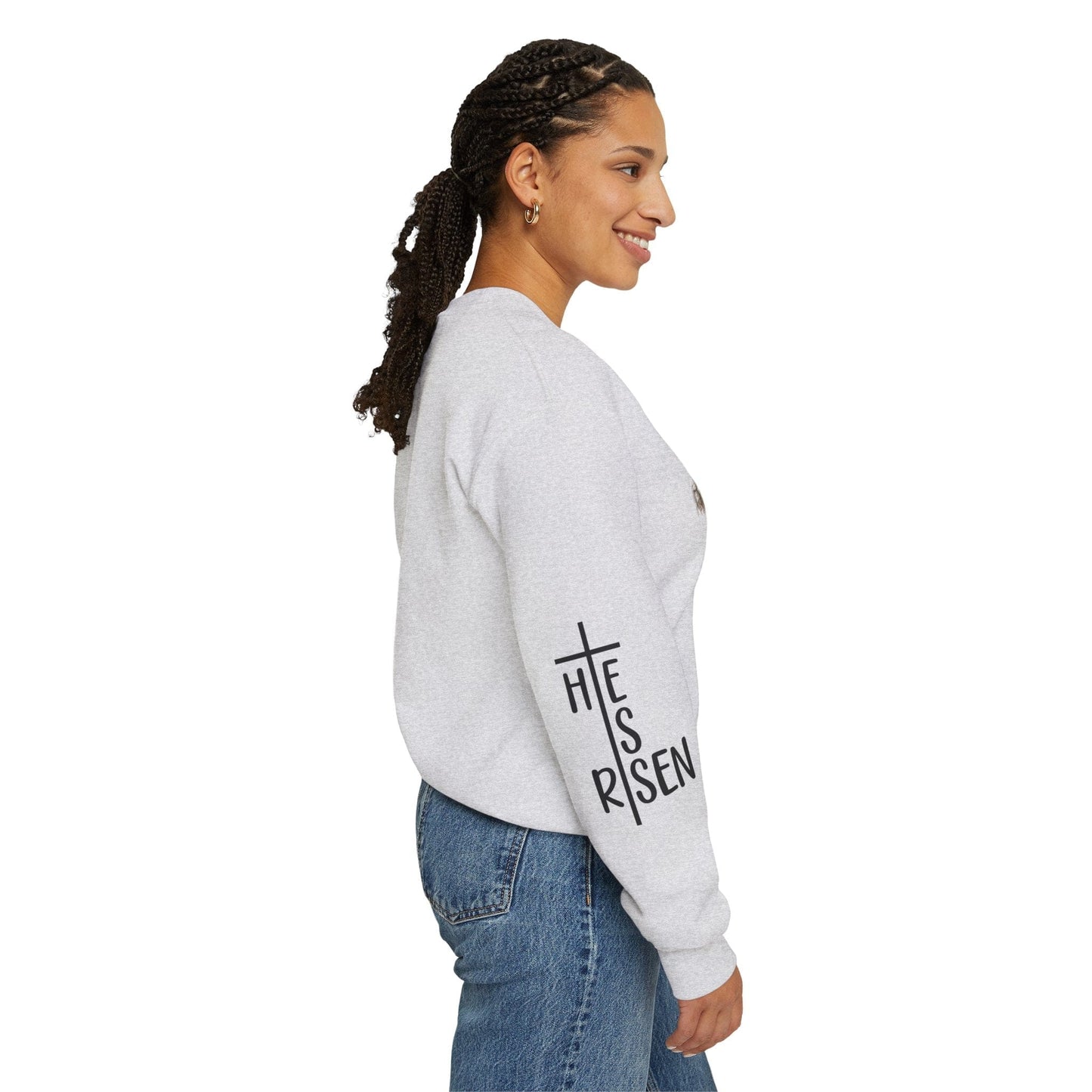 Printify Sweatshirt Resurrection Story He is Risen Sweatshirt Resurrection Story He is Risen Sweatshirt