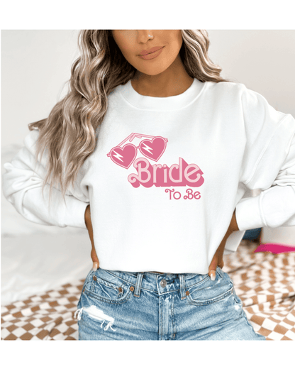Printify Sweatshirt White / S Bride to Be Retro Crewneck Bride to Be Retro Crewneck