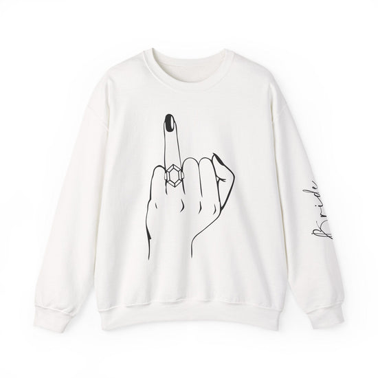 Printify Sweatshirt White / S Engagement | Bride Crewneck Sweatshirt Engagement | Bride Crewneck Sweatshirt