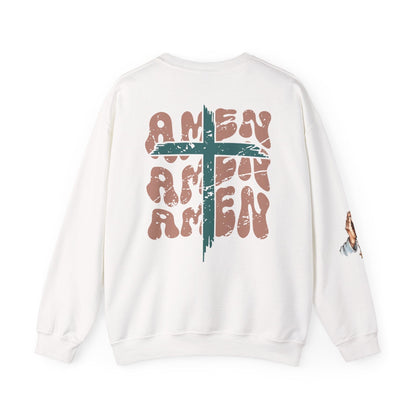 Printify Sweatshirt White / S “Prayer Claimed” Amen Crewneck Sweatshirt “Prayer Claimed” Amen Crewneck Sweatshirt