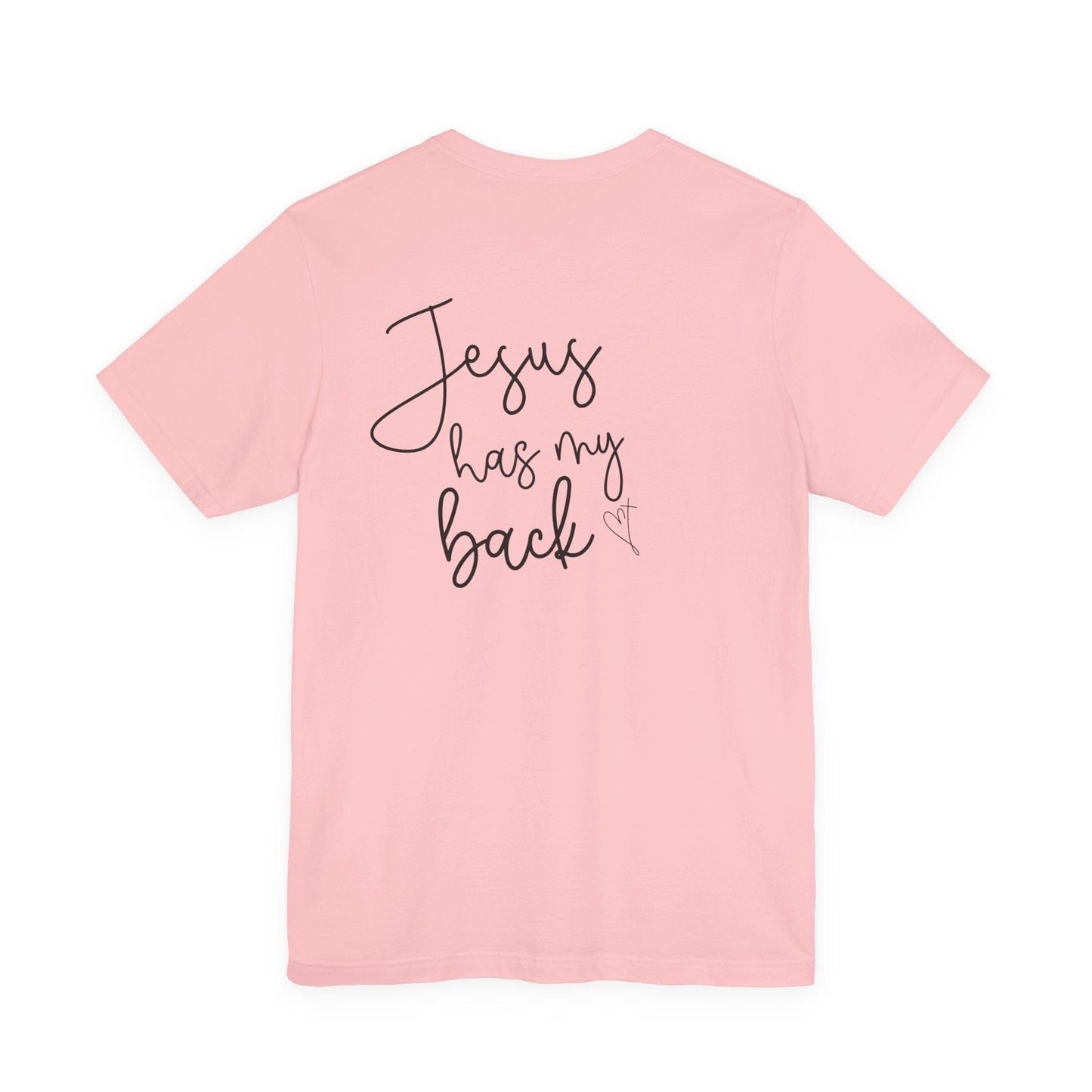 Printify T-Shirt He Holds My Heart Christian T-Shirt | Jesus Has My Back Tee He Holds My Heart Christian T-Shirt | Jesus Has My Back Tee