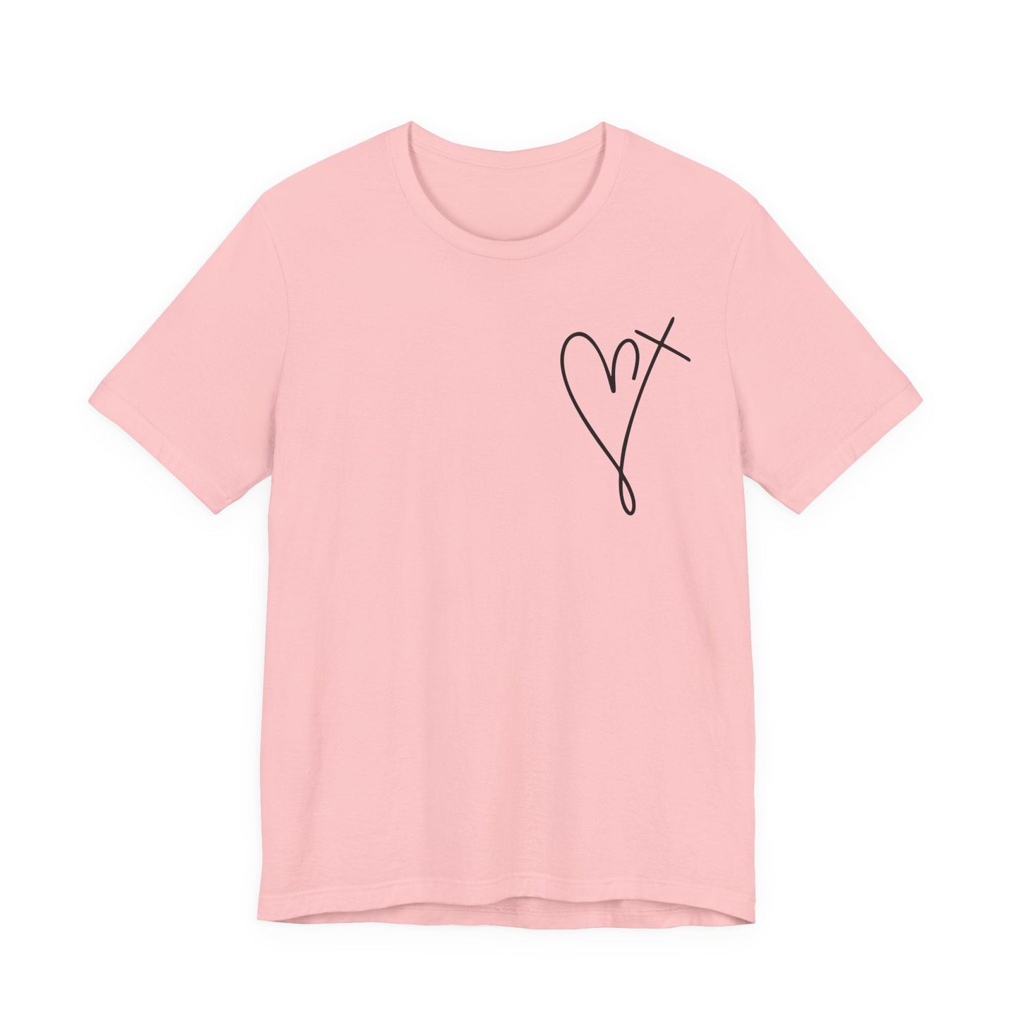 Printify T-Shirt He Holds My Heart Christian T-Shirt | Jesus Has My Back Tee He Holds My Heart Christian T-Shirt | Jesus Has My Back Tee