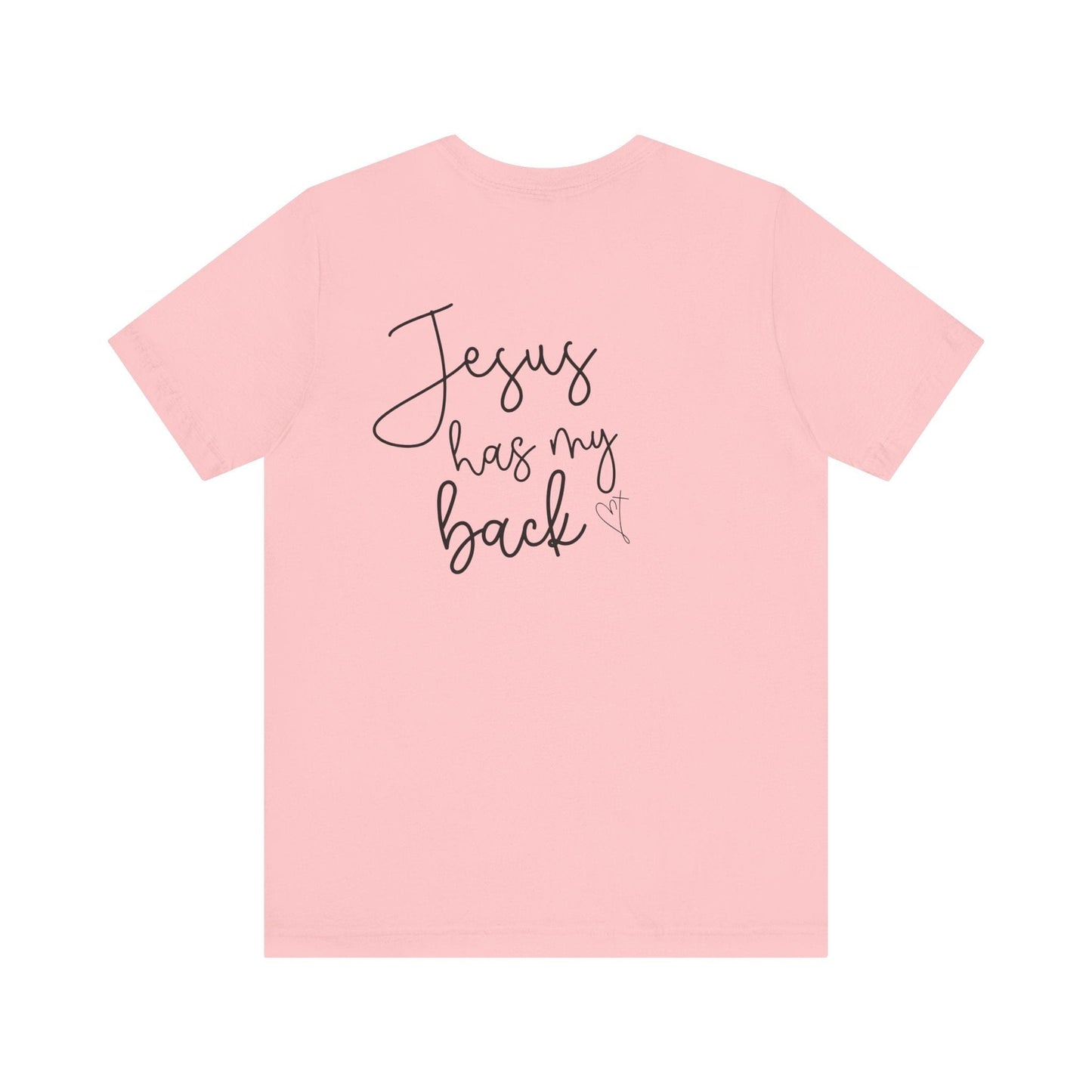Printify T-Shirt He Holds My Heart Christian T-Shirt | Jesus Has My Back Tee He Holds My Heart Christian T-Shirt | Jesus Has My Back Tee