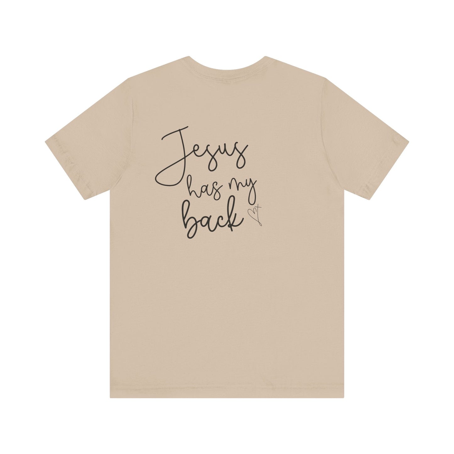 Printify T-Shirt He Holds My Heart Christian T-Shirt | Jesus Has My Back Tee He Holds My Heart Christian T-Shirt | Jesus Has My Back Tee