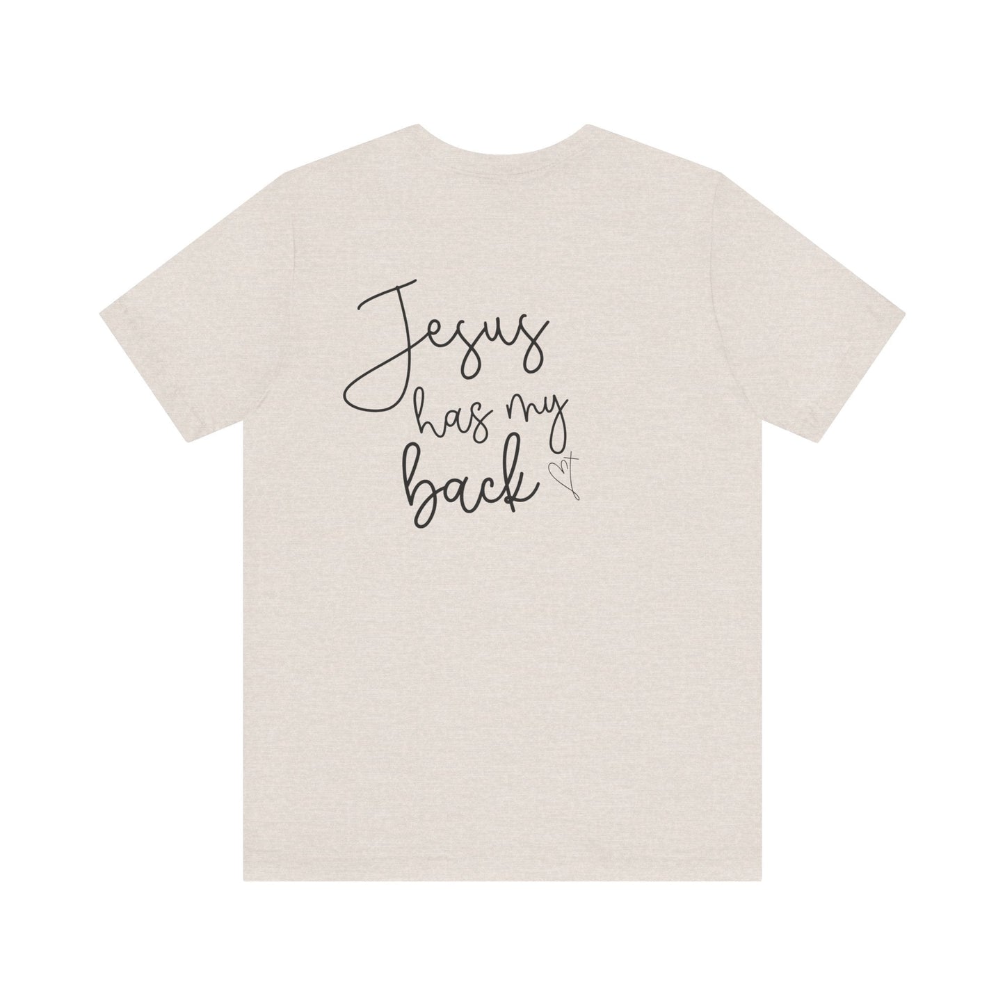 Printify T-Shirt He Holds My Heart Christian T-Shirt | Jesus Has My Back Tee He Holds My Heart Christian T-Shirt | Jesus Has My Back Tee