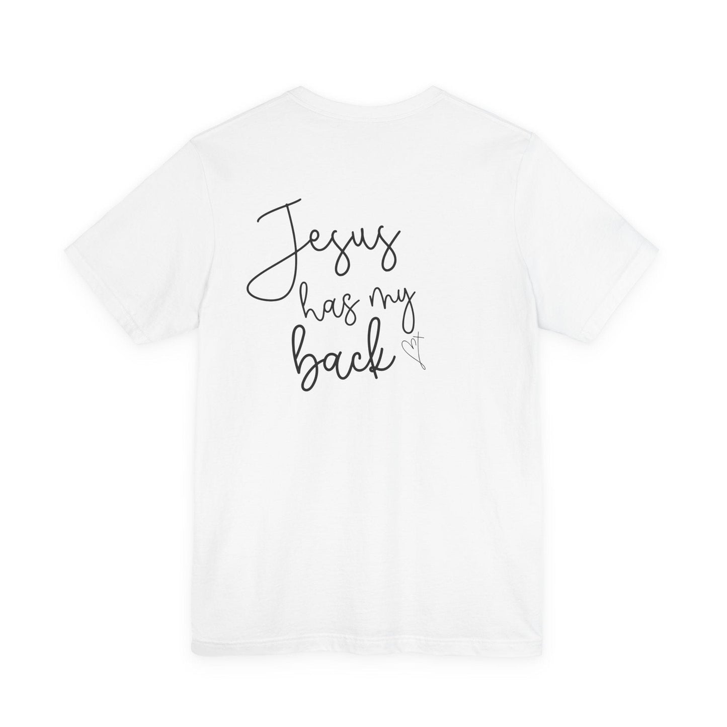 Printify T-Shirt He Holds My Heart Christian T-Shirt | Jesus Has My Back Tee He Holds My Heart Christian T-Shirt | Jesus Has My Back Tee