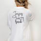 Printify T-Shirt He Holds My Heart Christian T-Shirt | Jesus Has My Back Tee He Holds My Heart Christian T-Shirt | Jesus Has My Back Tee