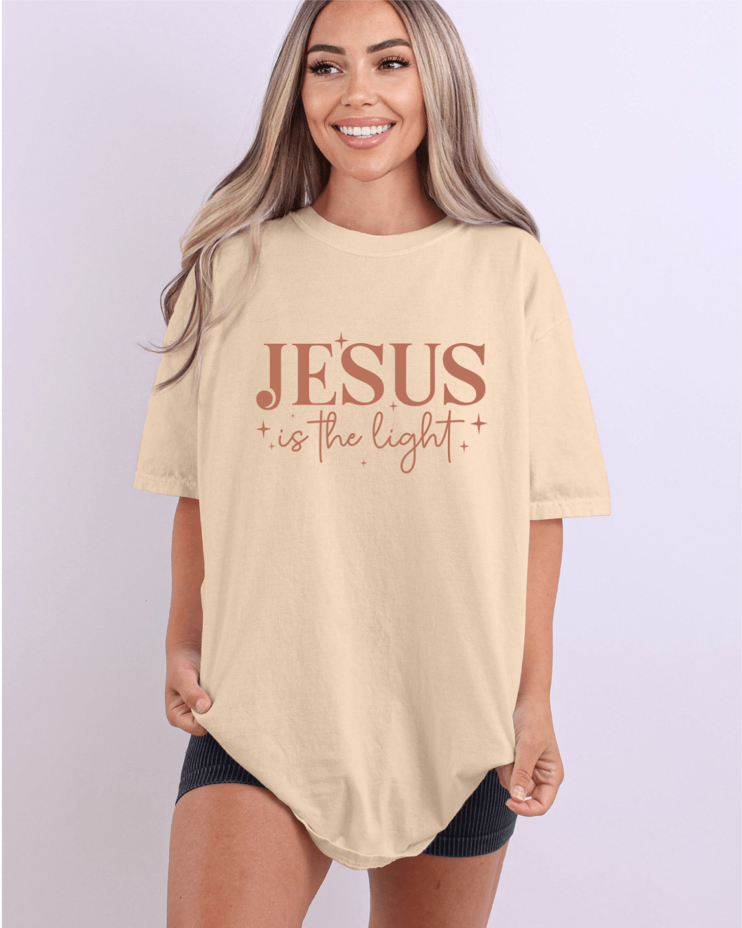 Printify T-Shirt Jesus is the Light Neutral Tee Jesus is the Light Neutral Tee