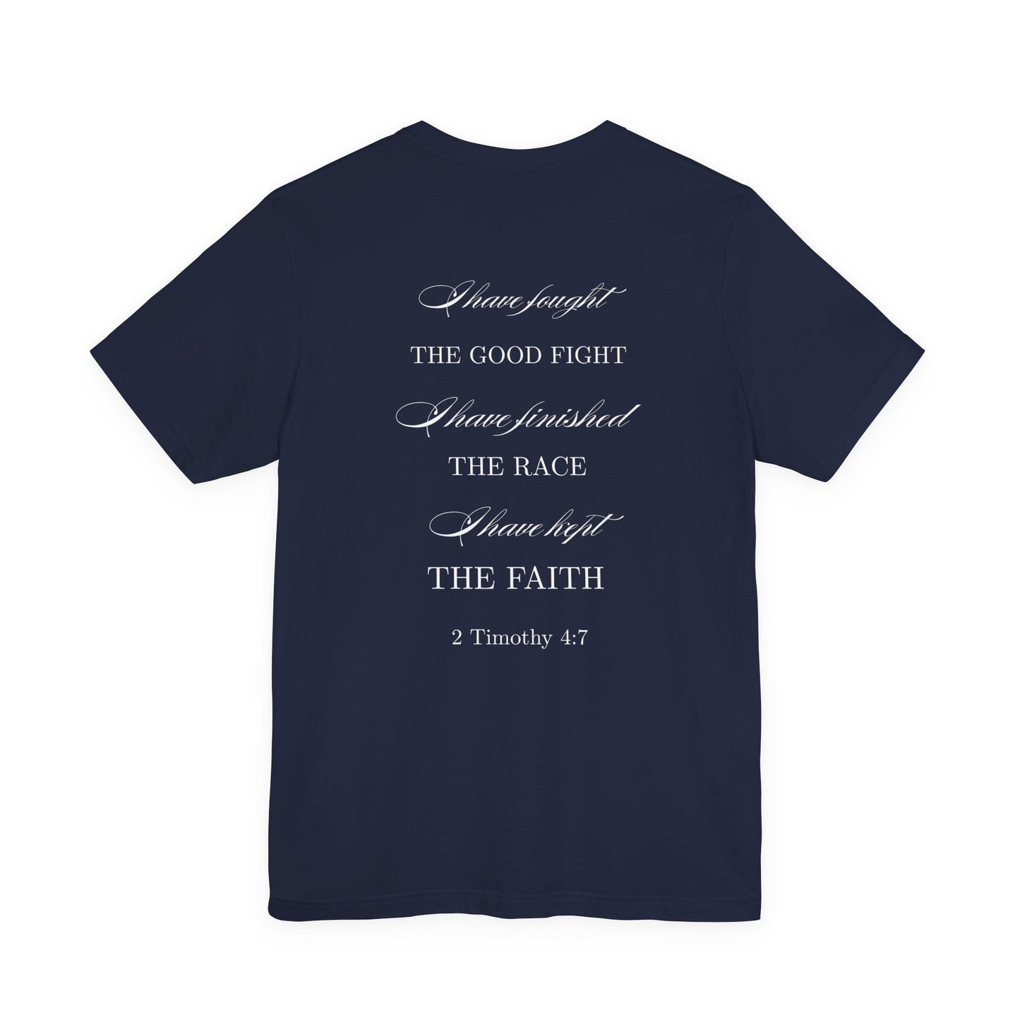 Printify T-Shirt “Well Done, Faithful Servant” Charlie Kirk Remembrance Tee - Navy and White “Well Done, Faithful Servant” Charlie Kirk Remembrance Tee - Navy and White