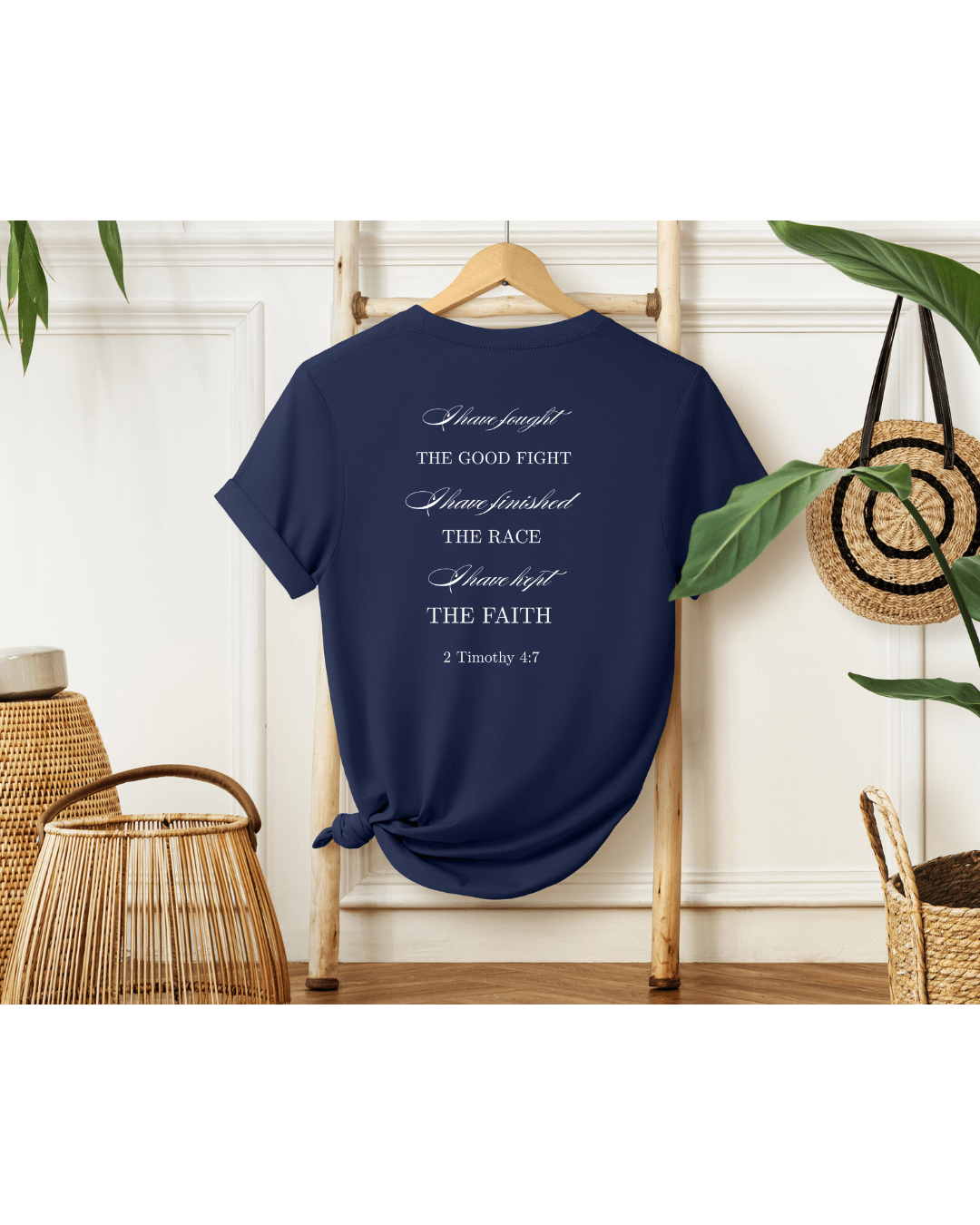 Printify T-Shirt “Well Done, Faithful Servant” Charlie Kirk Remembrance Tee - Navy and White “Well Done, Faithful Servant” Charlie Kirk Remembrance Tee - Navy and White