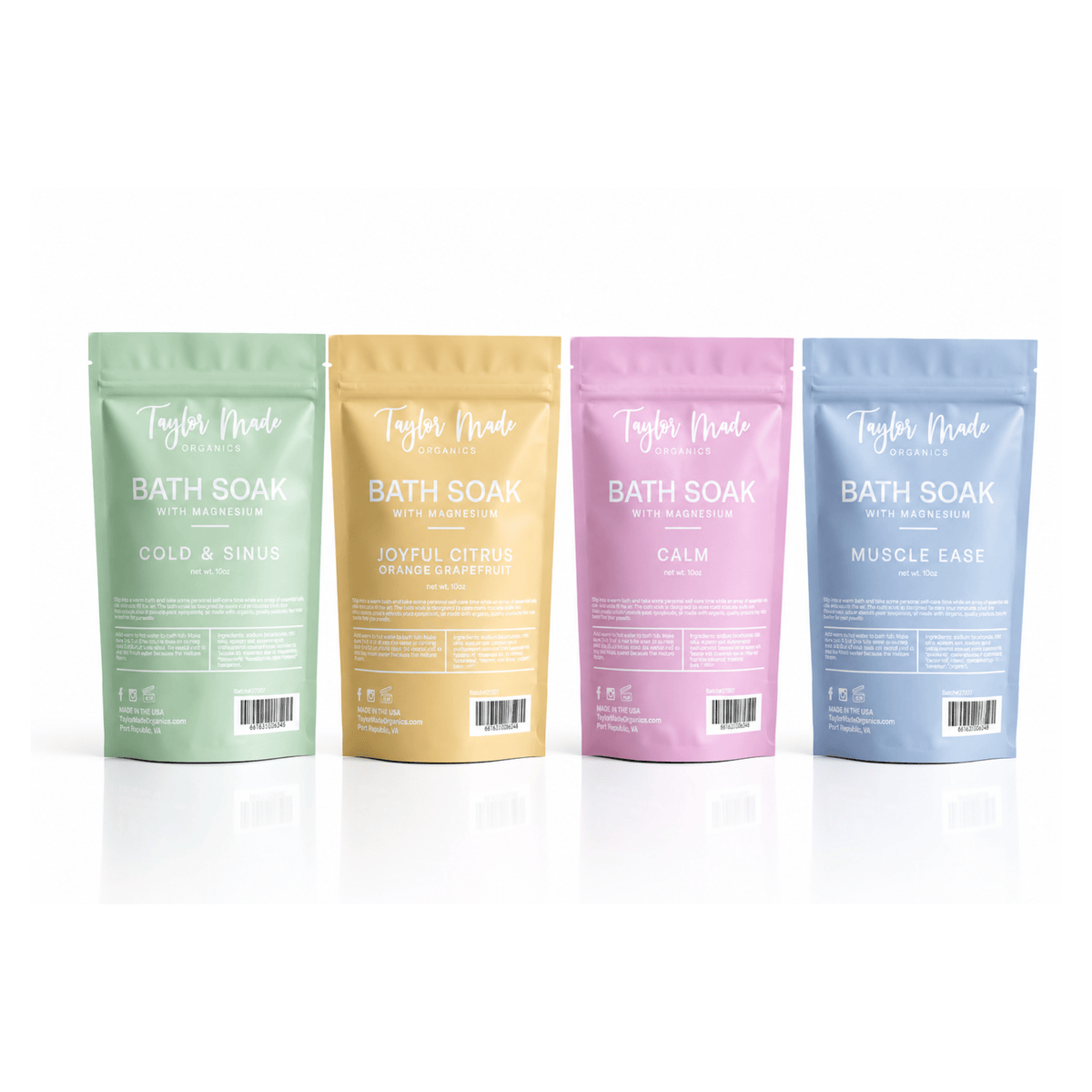 Taylor Made Organics bath additive Magnesium Bath Soaks with Essential Oils Magnesium Bath Soaks with Essential Oils