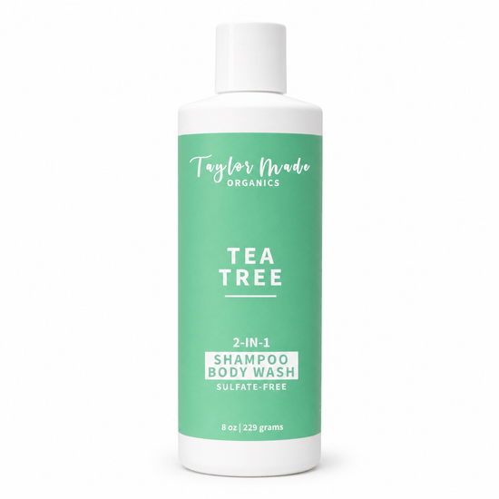 Taylor Made Organics Bath & Body Tea Tree Organic Body Wash + Shampoo | Sulfate-Free Tea Tree Organic Body Wash + Shampoo | Sulfate-Free