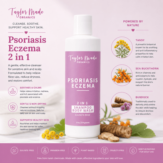 Taylor Made Organics body wash Psoriasis + Eczema Organic Body Wash + Shampoo Psoriasis + Eczema Organic Body Wash + Shampoo