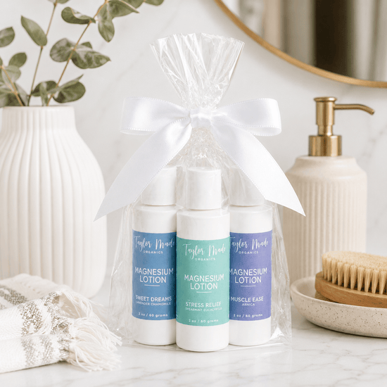 Taylor Made Organics gift set Comfort Magnesium Mini Lotion Gift Set Comfort Magnesium Mini Lotion Gift Set