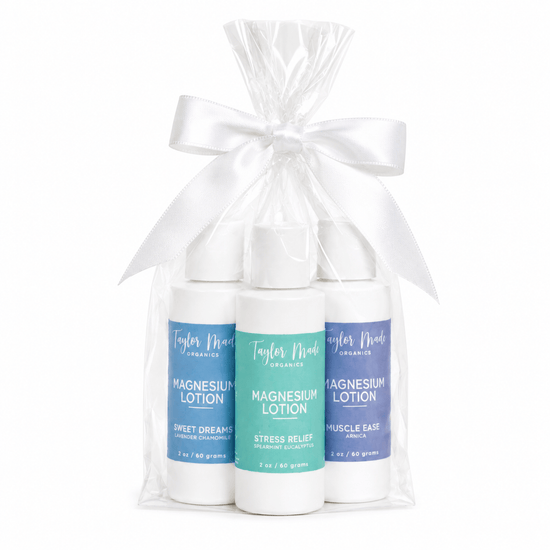 Taylor Made Organics gift set Comfort Magnesium Mini Lotion Gift Set Comfort Magnesium Mini Lotion Gift Set