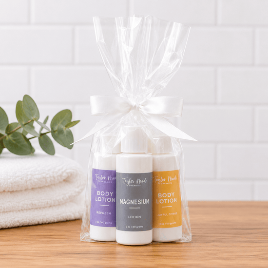 Taylor Made Organics gift set Wellness Mini Lotion Gift Set | 3-Piece Trio Wellness Mini Lotion Gift Set | 3-Piece Trio
