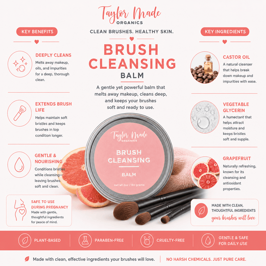 Taylor Made Organics makeup tools Sulfate-Free Makeup Brush Cleansing Balm Sulfate-Free Makeup Brush Cleansing Balm