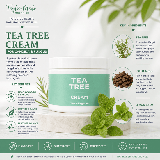 Taylor Made Organics therapeutic cream Tea Tree Cream | Itchy, Irritated Skin Tea Tree Cream | Itchy, Irritated Skin