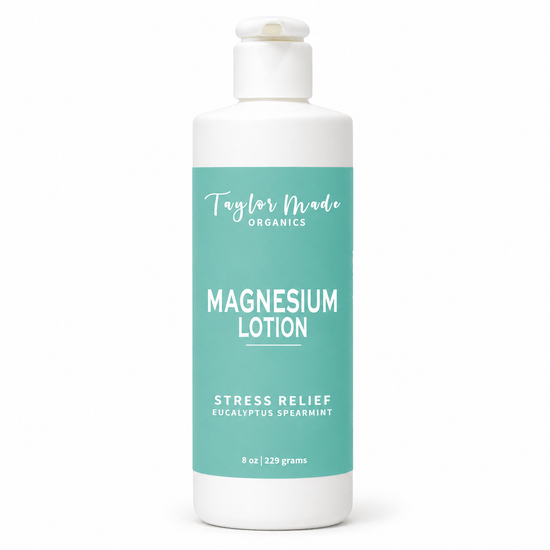 Taylor Made Organics therapeutic lotion 8oz Magnesium Organic Lotion Stress Relief Magnesium Organic Lotion Stress Relief