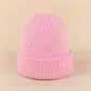 Zenana hat PINK / One Size Pearl Coquette Bow Cuff Beanie Pearl Coquette Bow Cuff Beanie