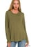 Zenana Long Sleeve Top Flowy Round Hem Rayon Long Sleeve Top Flowy Round Hem Rayon Long Sleeve Top