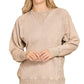 Zenana Pullover ASH MOCHA / S Acid-Washed French Terry Pullover with Pockets Acid-Washed French Terry Pullover with Pockets
