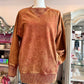 Zenana Pullover Rust / S Acid-Washed French Terry Pullover with Pockets Acid-Washed French Terry Pullover with Pockets